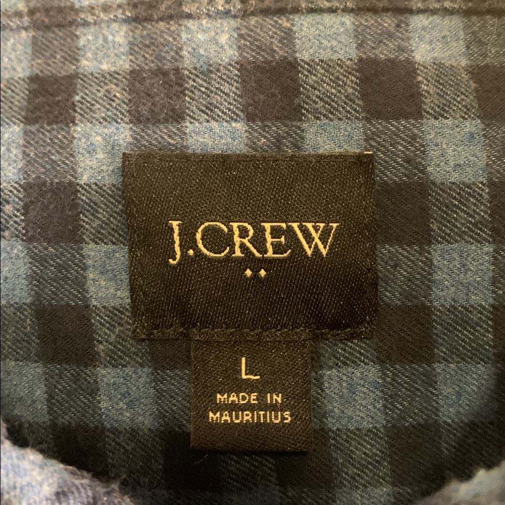 J. Crew Navy and Blue Checked Button-Down Shirt - Picture 2 of 4